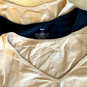 3 x Knix Don’t Sweat It shirts, size large